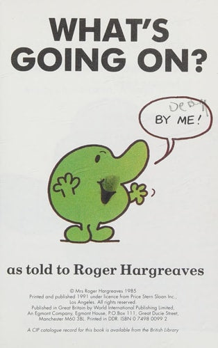 What's Going On? (Little Owl Mr. Men Books)