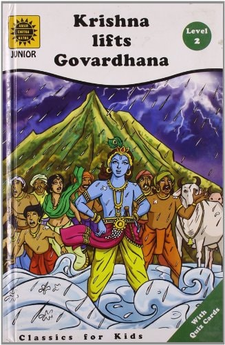 Krishna Lifts Govardhana
